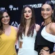 8.set.2016 - Da esquerda para a direita, a promoter Carol Sampaio e as atrizes Thaila Ayala e Débora Nascimento, na festa da revista "Cosmopolitan" - Roberto Filho/Brazil News