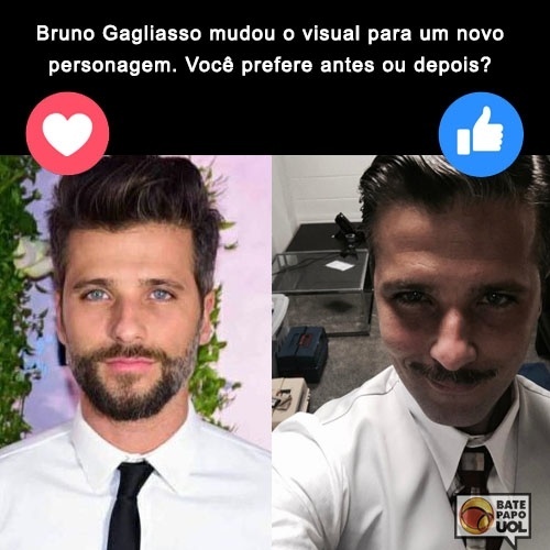 7.out.2017 - O novo visual de Bruno Gagliasso, para seu próximo trabalho na TV, não agradou os fãs, que preferiram o look com barba completa.