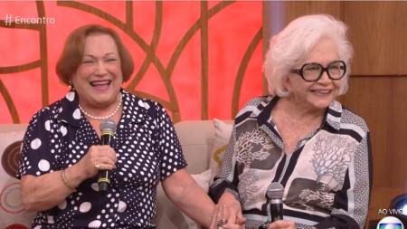 Nicette Bruno e Nathalia Timberg no Encontro com Fátima Bernardes (Foto: Reprodução/TV Globo)