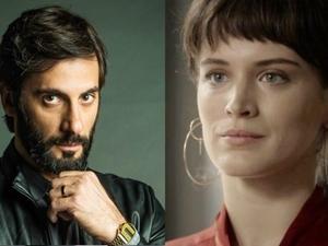 Vinícius (Flávio Tolezani) e Clara (Bianca Bin) em O Outro Lado do Paraíso (Reprodução/Globo)