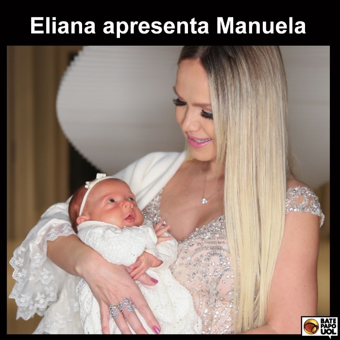 30.out.2017 - Eliana mostrou a carinha da filha, Manuela, e mais de 1.050 seguidores do Bate-papo UOL no Facebook reagiram, comentaram ou compartilharam.