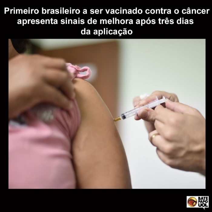 5.set.2017 - A terça-feira foi dia de notícia boa, e mais de 1.090 fãs do Bate-papo UOL interagiram com o post sobre a primeira vacina contra o câncer aplicada no Brasil.