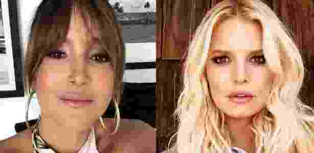 Reprodução/Instagram @claudialeitte e Reprodução/Instagram @jessicasimpson