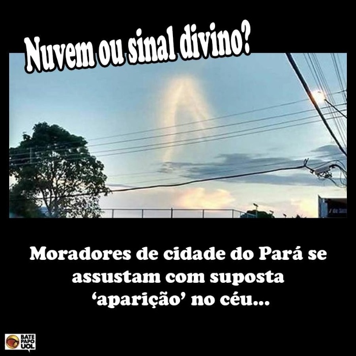 23.jul.2017 - Uma imagem que apareceu no céu de Oriximiná, no Pará, intrigou a população da cidade e os fãs do Bate-papo UOL no Facebook.
