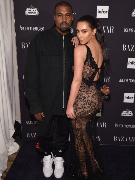Kanye West e Kim Kardashian - Bryan Bedder/Getty Images
