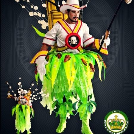 Fantasia "Fazendeiros e seus agrotóxicos", do enredo da Imperatriz Leopoldinense para o Carnaval de 2017 - Divulgação/Imperatriz Leopoldinense
