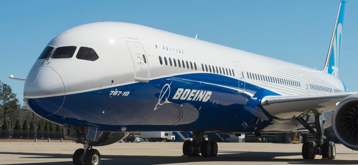 Boeing 787-10 durante seu lançamento: avião é um dos mais modernos da atualidade - Divulgação/Boeing