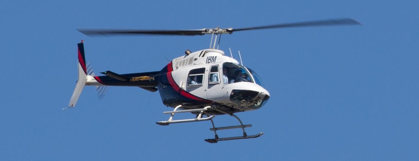 Helicóptero Bell 206B: Modelo conta com a porca de Jesus para prender o rotor principal ao eixo do motor da aeronave - Lance Andrewes