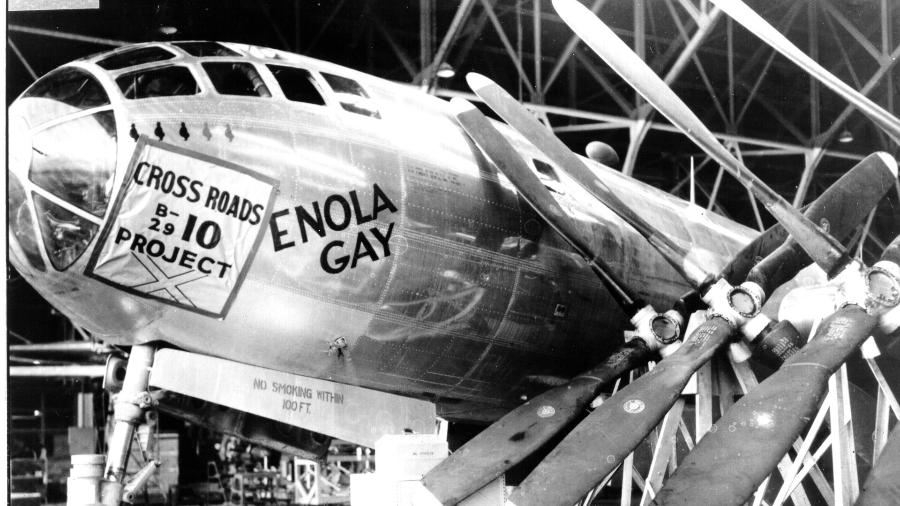 B-29 apelidado de Enola Gay, que passou por adaptações para lançar bombas atômicas - Divulgação/Departamento de Defesa dos Estados Unidos
