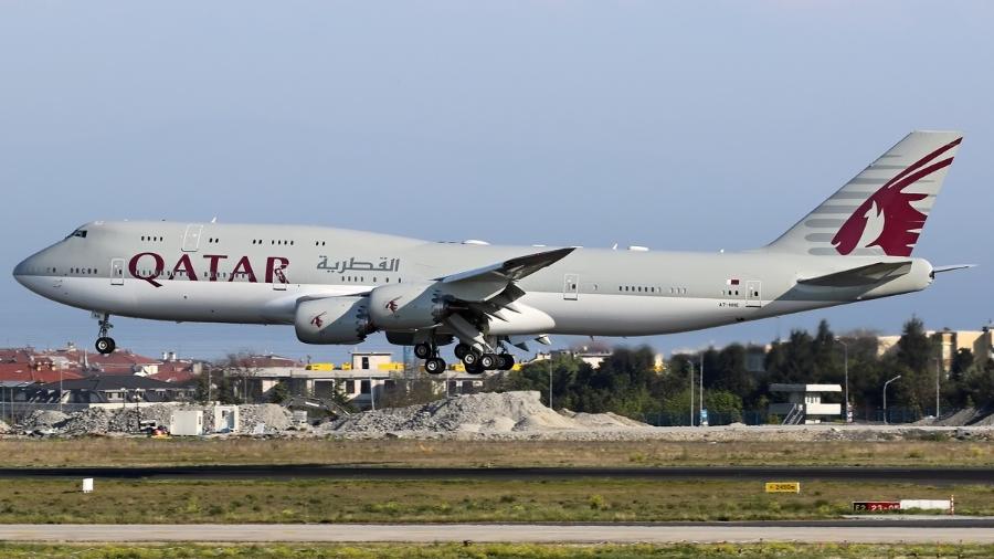 Imagem ilustrativa de Boeing 747-8 da Amiri Flight, empresa aérea VVIP do governo do Qatar Imagem ilustrativa de Boeing 747-8 da Amiri Flight, empresa aérea VVIP do governo do Qatar