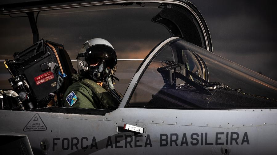 Caça F-39 Gripen, fabricado pela SAAB, no ano de 2021: Primeiro exemplar produzido no Brasil deve ser entregue em 2025