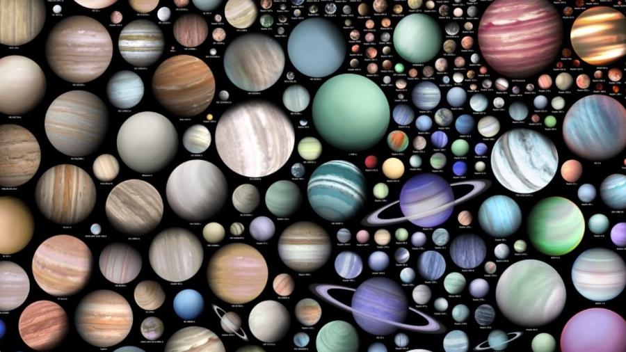 Ilustração artística mostra a variedade de exoplanetas que já conhecemos - Martin Vargic