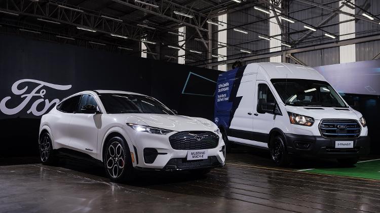 Ford Mustang Mach-E e E-Transit - Divulgação - Divulgação