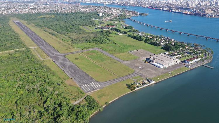 Base Aérea de Santos, localizada no Município de Guarujá (SP). Local será compartilhado com aviões civis