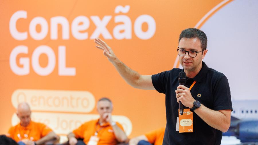 Celso Ferrer, CEO da Gol, durante o Conexão Gol, encontro com jornalistas promovido nos hangares da empresa em Confins (MG) Celso Ferrer, CEO da Gol, durante o Conexão Gol, encontro com jornalistas promovido nos hangares da empresa em Confins (MG)