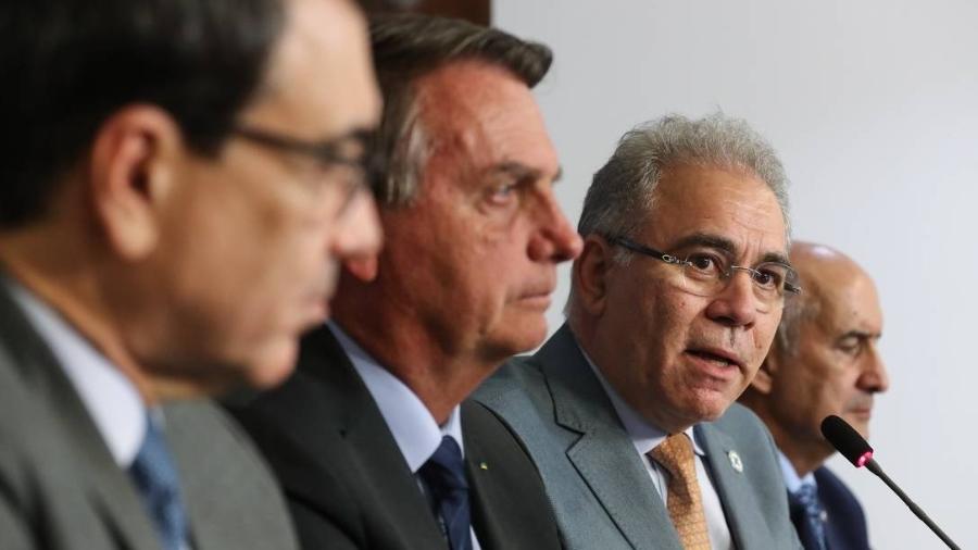  Bolsonaro e Queiroga participam de audiência com o presidente da Pfizer da América Latina, Carlos Murill - Isac Nóbrega / PR