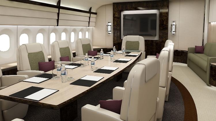 Conceito do interior de um Boeing 747-8 VIP Conceito do interior de um Boeing 747-8 VIP