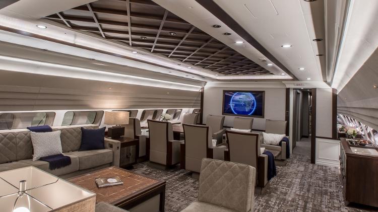  Comlux adaptou jato para versão luxuosa que inclui academia a bordo