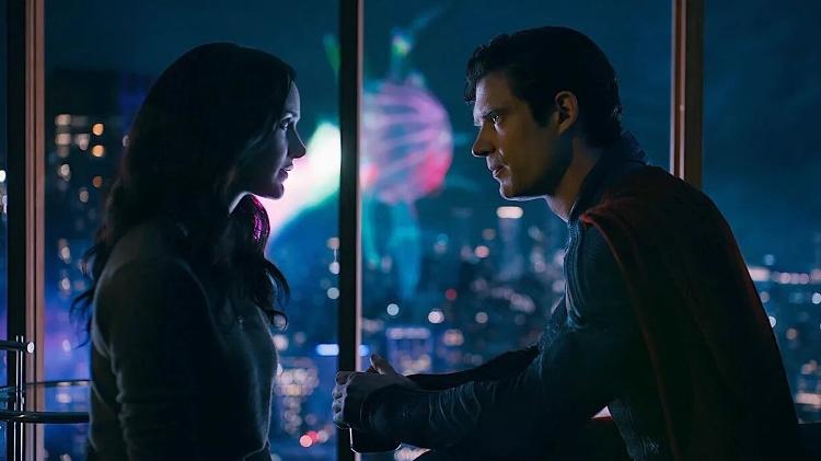 Lois Lane 9Rachel Brosnahan) e Superman (David Corenswet) discutem a relação Lois Lane 9Rachel Brosnahan) e Superman (David Corenswet) discutem a relação
