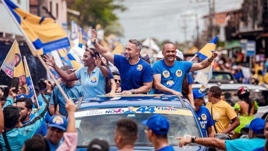 Carreata de Flávio Matos, candidato a prefeito em Camaçari (BA) - Tiago Pacheco/Divulgação