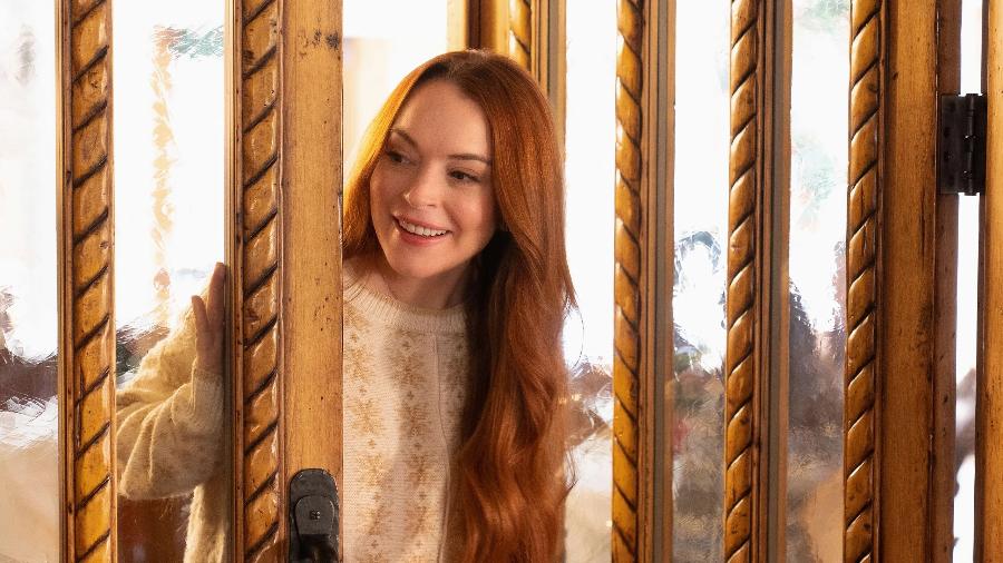Lindsay Lohan em "Uma Quedinha de Natal" - Netflix