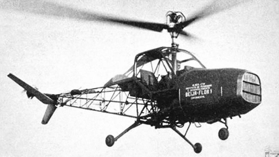 BF-1 Beija Flor é considerado o primeiro helicóptero controlável brasileiro - Reprodução/Jane"s World Aircrafts
