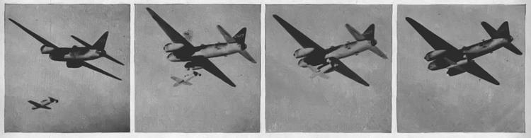 Lançamento de um avião kamikaze MXY-7 Ohka a partir de um bombardeiro japonês