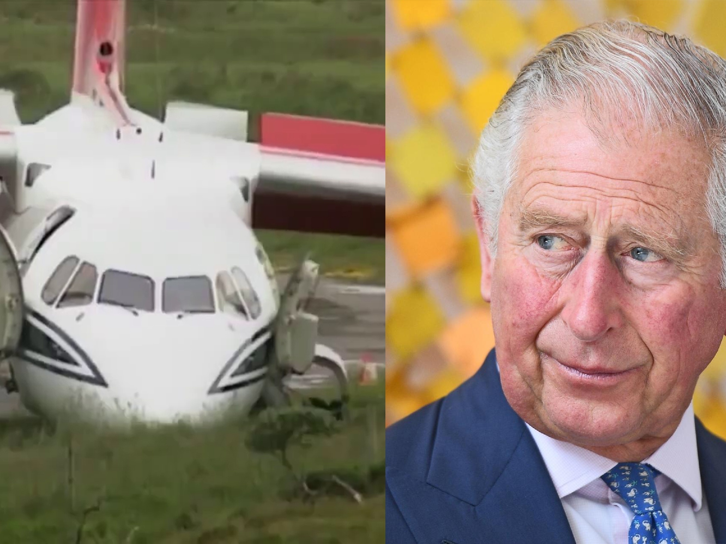 O dia em que o então príncipe Charles causou um acidente de avião