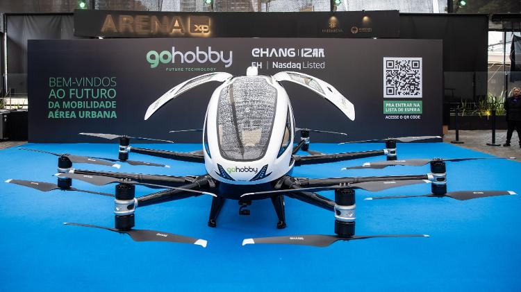 EHang 216-S: 'Carro Voador' (eVTOL) da empresa chinesa foi apresentado pela GoHobby a investidores brasileiros