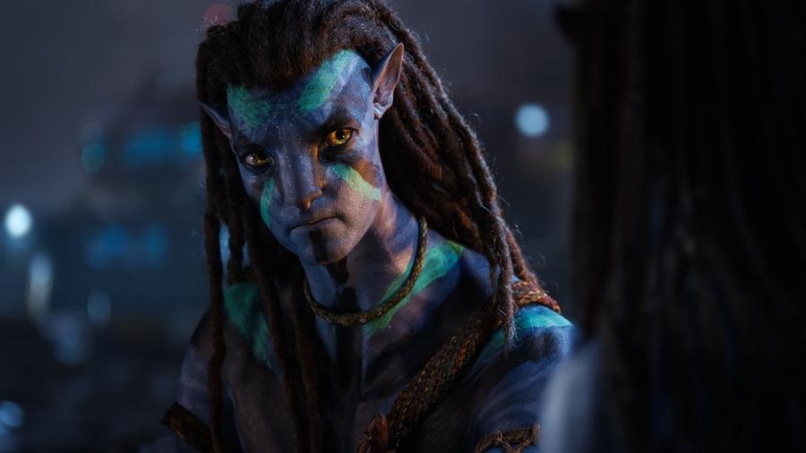 Sam Worthington como Jake Sully em "Avatar: O Caminho da Água" - 20th Century Studios