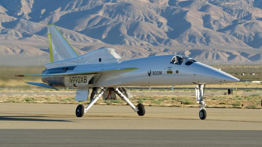 Protótipo XB-1, que pode dar origem a avião supersônico Overture, da Boom Supersonic