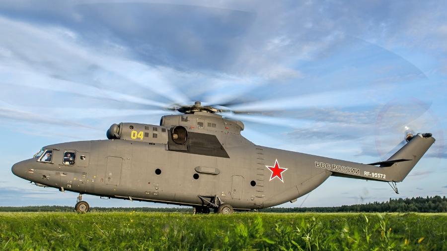Helicóptero Mi-26 das forças armadas russas: Modelo é o maior do mundo ainda fabricado em série até hoje