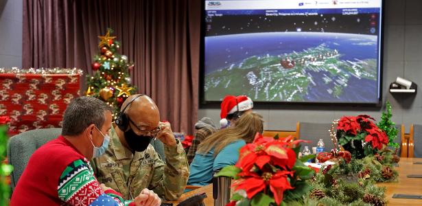 Papai Noel tem seu rumo rastreado por comando militar americano na