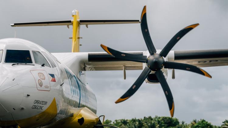 Diâmetro da hélice de um ATR 72 600 chega a quase quatro metros