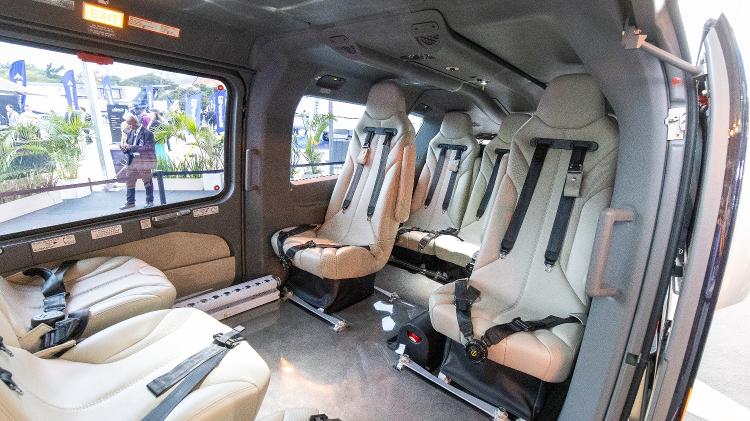 Interior do helicóptero de luxo ACH145, da Airbus