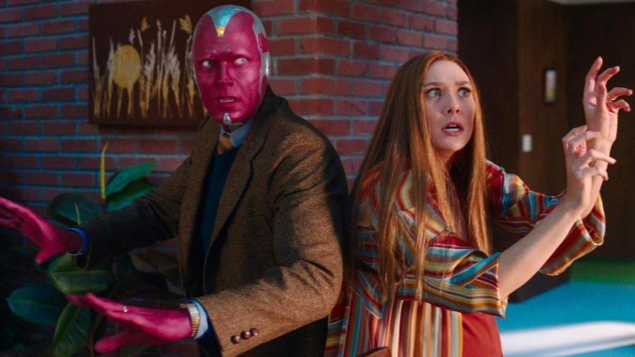Paul Bettany e Elizabeth Olsen em "WandaVision" - Marvel/Disney