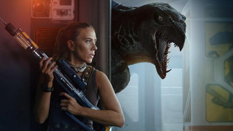 Scarlett Johansson encara um dino mutante de 'Jurassic World - Recomeço' Scarlett Johansson encara um dino mutante de 'Jurassic World - Recomeço'