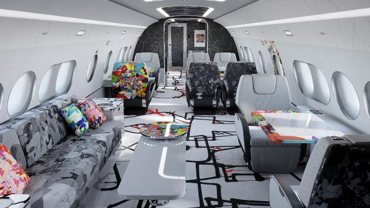 Interior do ACJ220: Avião tem capacidade para até seis ambientes e pode ser personalizado de acordo com o cliente