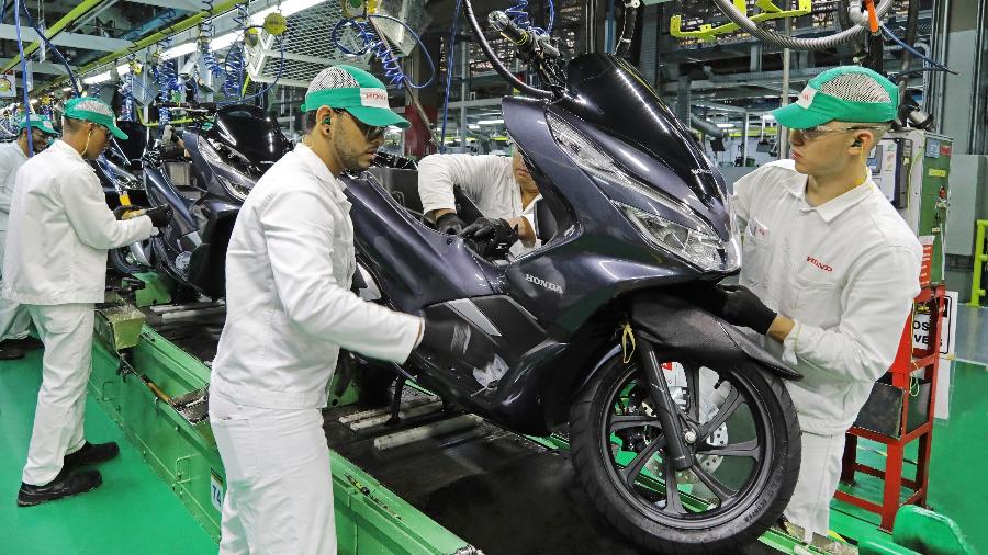 Honda produziu cerca de 40 mil motos em fevereiro, uma queda de 44% na comparação com o mesmo mês do ano passado  - Divulgação