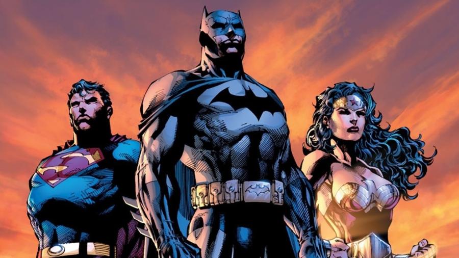 Superman, Batman e Mulher-Maravilha, principais heróis da DC, no traço de Jim Lee - DC