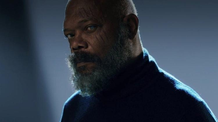Samuel L. Jackson como Nick Fury em 'Invasão Secreta'