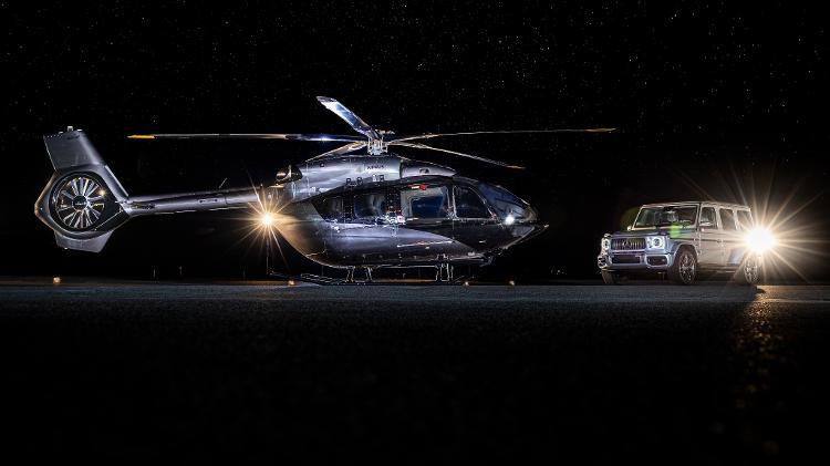 Mercedes-Benz Classe G e o helicóptero ACH145 com design em parceria com a fabricante alemã de veículos de luxo Mercedes-Benz Classe G e o helicóptero ACH145 com design em parceria com a fabricante alemã de veículos de luxo
