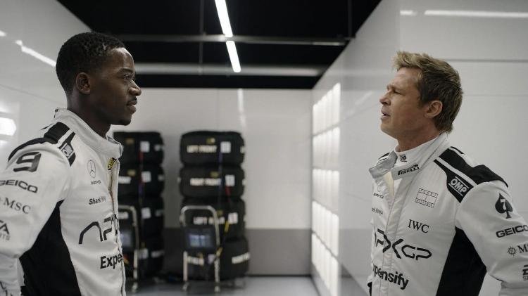 Damson Idris e Brad Pitt em 'F1' Damson Idris e Brad Pitt em 'F1'