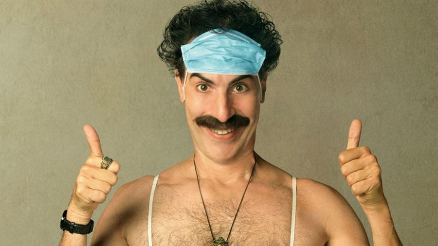 Sacha Baron Cohen em "Borat: Fita de Cinema Seguinte" - Amazon Prime