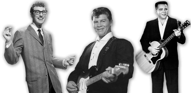 Buddy Holly, Ritchie Valens e J.P. 'The Big Bopper' Richardson: estrelas do rock morreram em acidente de avião em 1959
