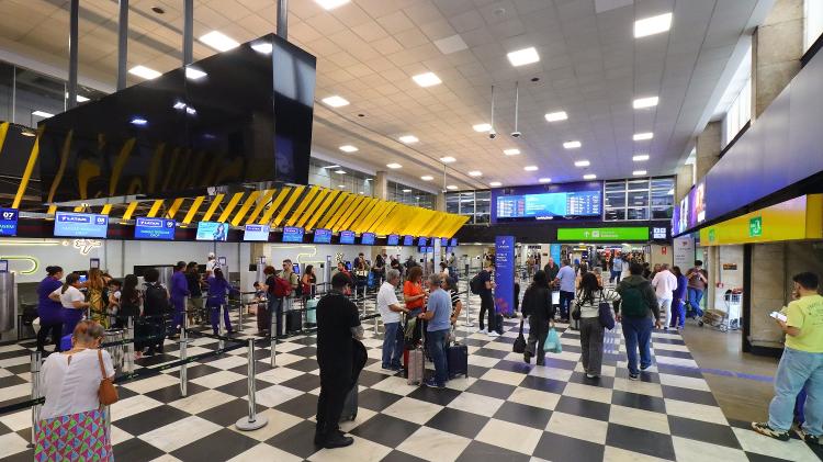 Saguão do aeroporto de Congonhas, em São Paulo