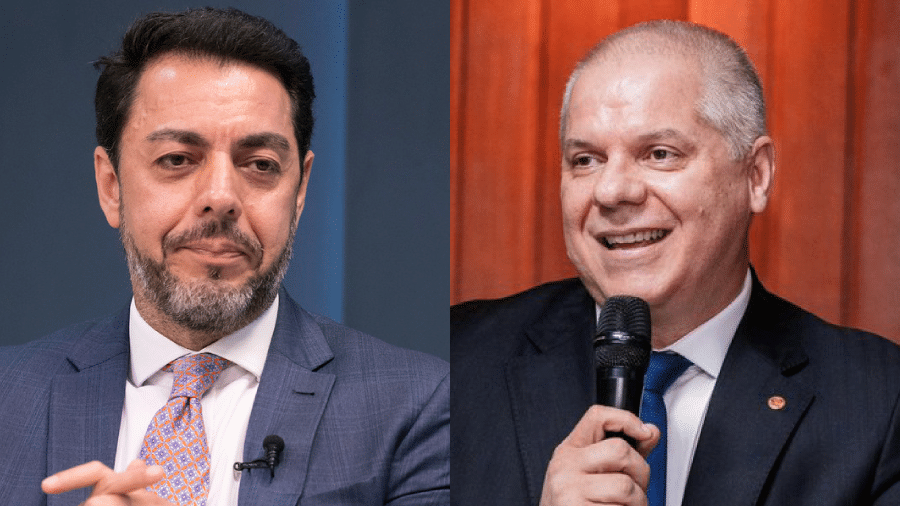 Anderson Pomini, presidente do Porto de Santos, e Alessandro Stefanutto, ex-presidente do INSS