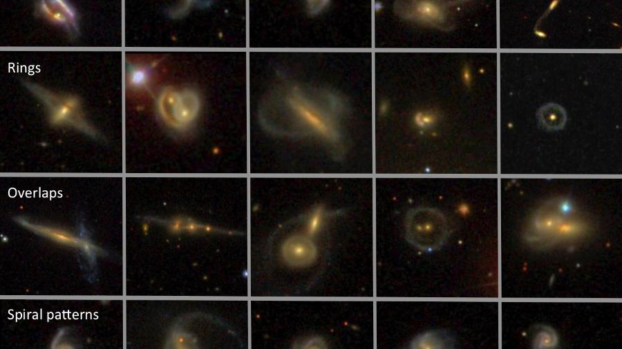 Exemplos de classificação de galáxias de acordo com seu formato pelo projeto Galaxy Zoo - Galaxy Zoo