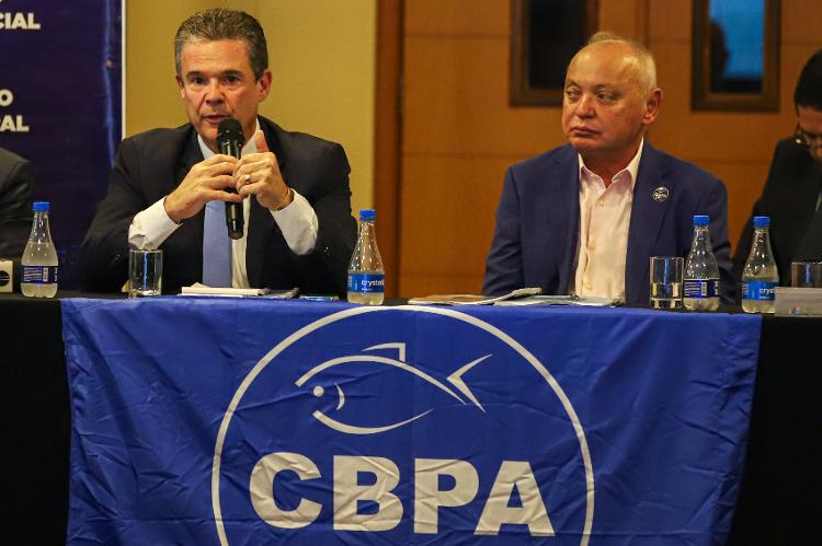 O ministro da Pesca e Aquicultura, André de Paula, e o presidente da CBPA, Abrão Lincoln O ministro da Pesca e Aquicultura, André de Paula, e o presidente da CBPA, Abrão Lincoln