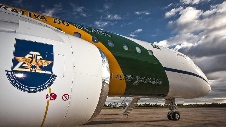 Avião VC-2, um Embraer E190, que será utilizado para operação de repatriação de brasileiros em Israel e na Palestina